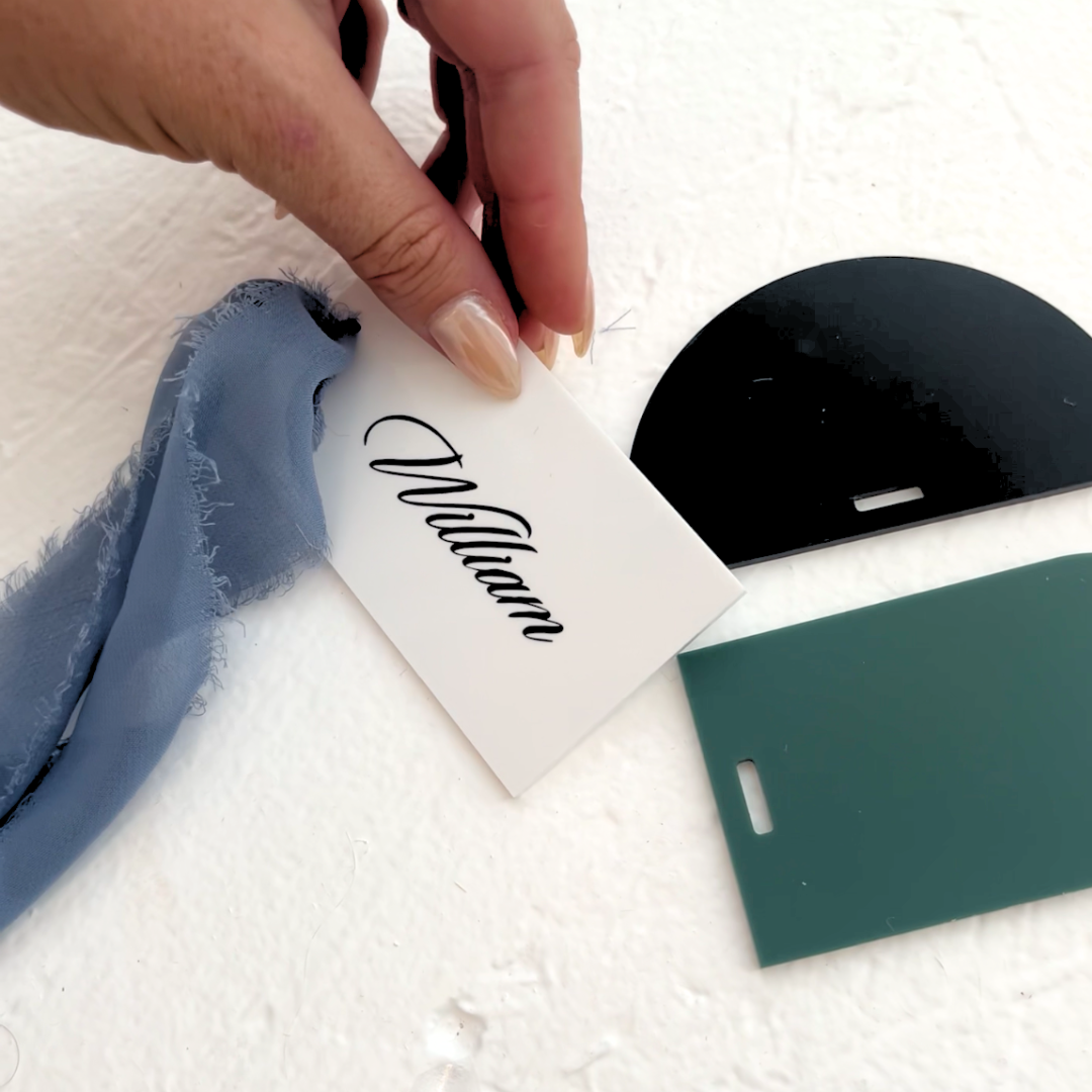 Place Card with Hole Acrylic Blank