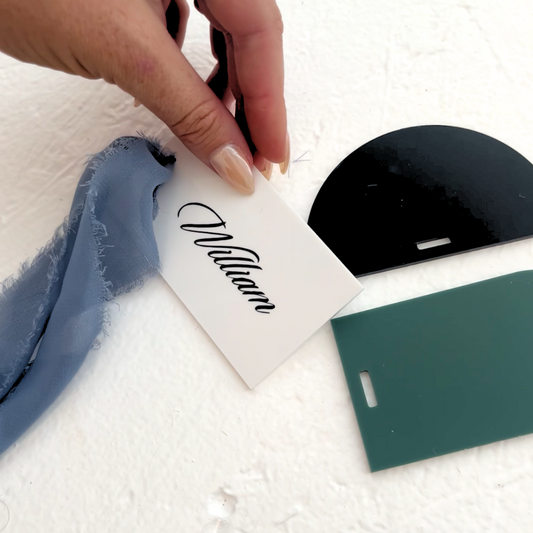 Place Card with Hole Acrylic Blank