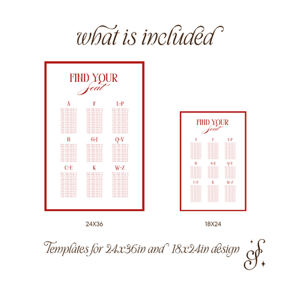 Sloane Collection Wedding Seating Chart Download
