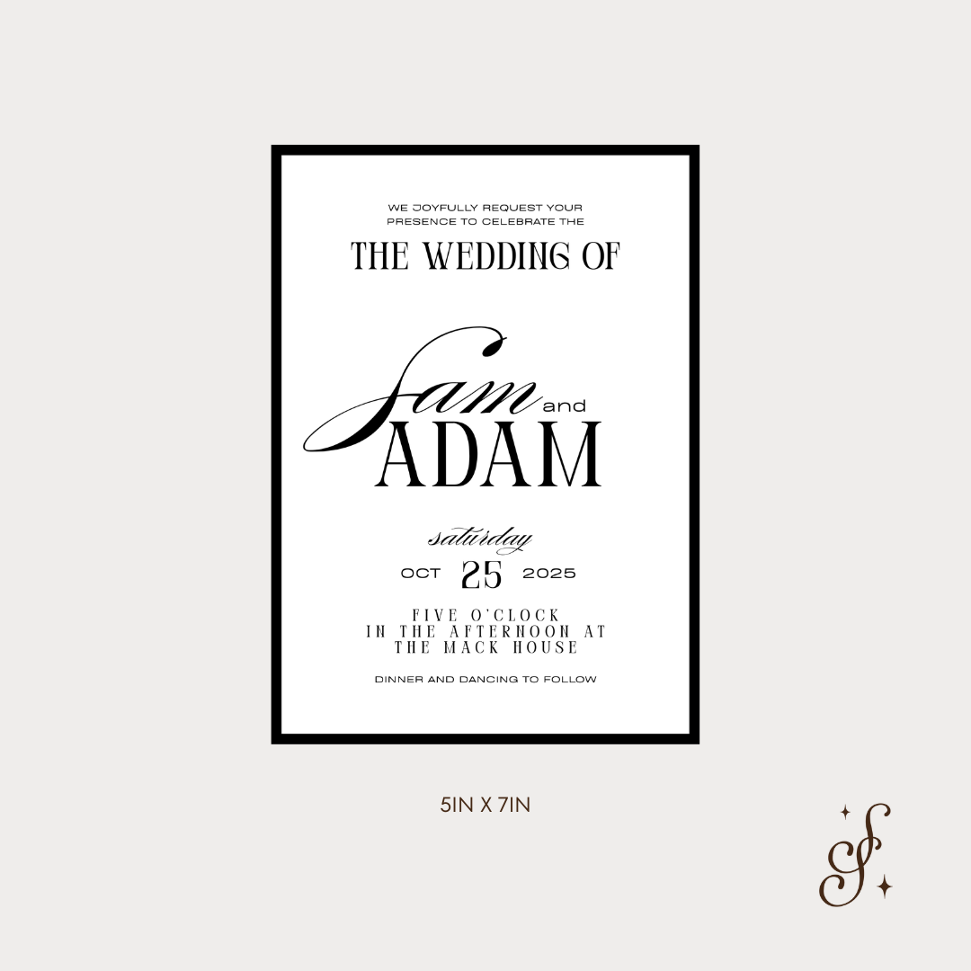 Sloane Collection Wedding Invitation Template