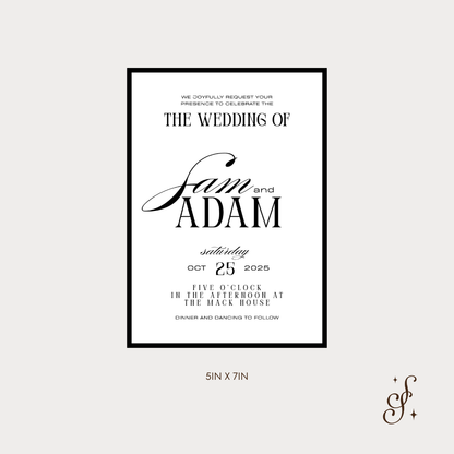Sloane Collection Wedding Invitation Template